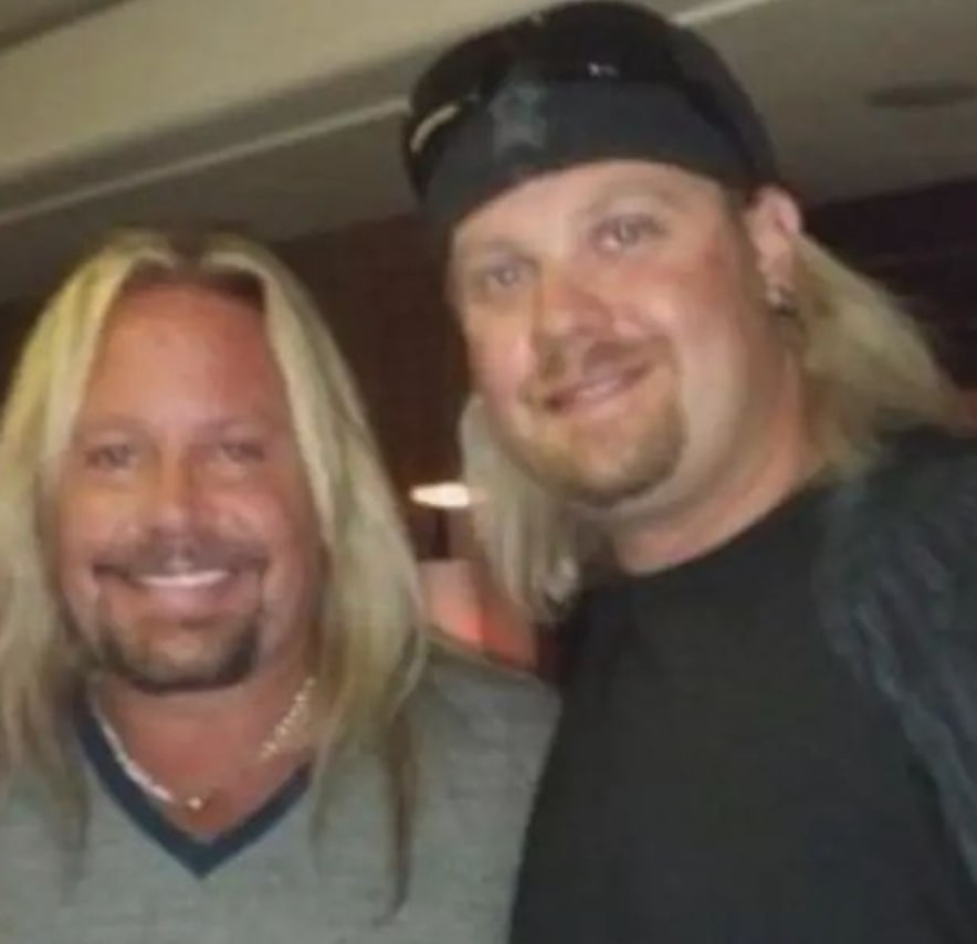 Father Vince Neil and Adult Neil Jason Wharton in a photo